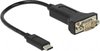 USB-C (m) naar 9-pins SUB-D met moeren (m) seriële RS232 adapter / FTDI chip - 0,25 meter