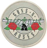 Guns N' Roses Patch Silver Circle Logo Grijs