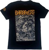 Baroness Heren Tshirt -XL- Gold & Grey Dateback Zwart