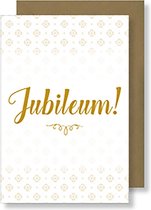 6x dubbele wenskaart met envelop - Jubileum - 11,5 x 17 cm