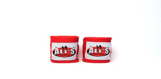 Ali's fightgear bandage boksen kleur rood 2 paar - 460 cm - Ali's