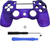 Dark Galaxy Controller Behuizing Shell voor PlayStation PS4 Wireless Dualshock 4 V2 Controller (incl. 3mm Schroevendraaier en Shell Opener)