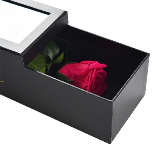 Longlife enkele roos donker roze - Ruim assortiment aan Luxe & Handgemaakte cadeaus - Verras op een speciale manier - 2 jaar houdbare rozen!