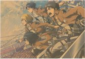 Attack on Titan Anime Poster Vintage look 51x36cm