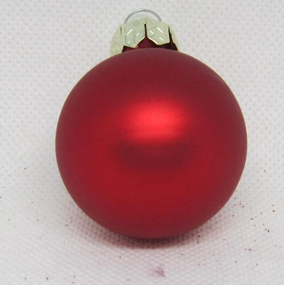 Kerstbal, mat-rood, 4 stuks: Ø 3 cm: Glas