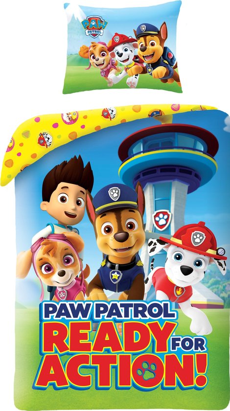 Paw Patrol Dekbedovertrek 140x200 Katoenen Paw Patrol Dekbedovertrek 140x200 Katoenen