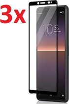 Full Cover 3D Edge Tempered Glass Screen Protector Geschikt Voor Sony Xperia 10 II - Ultradun Gehard Glas - Optimale Display Bescherming - Screenprotector Beschermglas - Glasplaatje Scherm Be