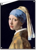 Tuinposter/Tuindoek  Meisje met de Parel - Johannes Vermeer - 75x100 cm