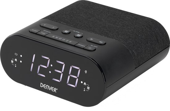 Tante Fragiel Ambassade Denver Wekkerradio met Draadloze Oplader - Dual alarmklok en Dimmer -  Digitale Wekker... | bol.com