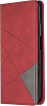 Geometric Book Case - Huawei P Smart Pro Hoesje - Rood