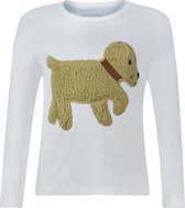 Ziegfeld T-shirt Hond Bobby Junior Katoen Wit/bruin Maat 116