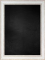 Zwart Krijtbord met Polystyrene Lijst - Bruin / Wit - 61 x 61 cm - Lijstbreedte: 55 mm - Diep