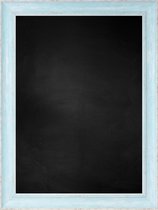 Zwart Krijtbord met Polystyrene Lijst - Pastel Blauw - 71 x 91 cm - Lijstbreedte: 55 mm - Diep