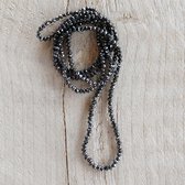 Melady Halsketting Dames 4 mm*1 m Zwart Kunststof Ketting Dames Kralenketting
