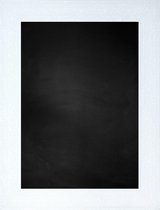 Zwart Krijtbord met Polystyrene Lijst - Wit - 46 x 56 cm - Lijstbreedte: 80 mm - Structuur