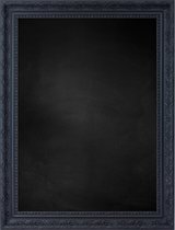 Zwart Krijtbord met Polystyrene Lijst - Zwart - 52 x 72 cm - Lijstbreedte: 60 mm - Ornament