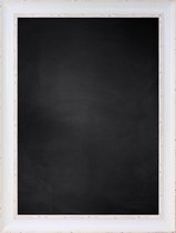 Zwart Krijtbord met Polystyrene Lijst - Creme Wit - 41 x 51 cm - Lijstbreedte: 55 mm - Diep