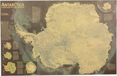 Vintage Antarctica Landkaart Poster 72x47cm Uitgebreid met veel Details