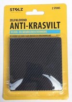 Stolz - Anti-krasvilt zelfklevend - Krasviltjes - Vierkant - Vloer- en meubelbeschermers - 2 stuks - 8,5 x 8,5 cm - Eenvoudig op maat te maken -inclusief schroevendraaier