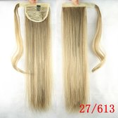 Ponytail Wrap Around NIEUW Thermofibrehair blond mix 27/613 /60cm/130gram