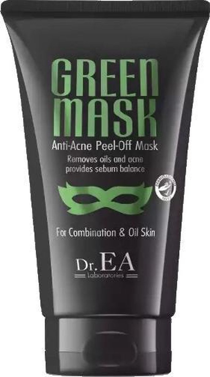 Peel Off - Gezichtsmasker - Peel Off Mask- Groen - Acne verzorging - Vette huid - Mee-eter verwijderaar - Porien reiniger - Reinigend Masker - Kalmerend - Verzachtend - Verkoelend - Hydraterend - Voedend - Dr EA Laboratories - Dermatologisch Getest