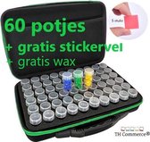 Diamond Painting Volwassenen - 60 Schroefdop potjes - Hobbydoos - Groen