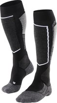 FALKE SK2 warm dik wol functioneel materiaal skisokken heren zwart - maat 42-43