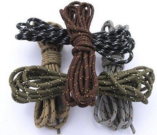 Schoenveters - Outdoorveters - Shoestring - Bergschoenveters - Rond - Bruin  - Lengte | bol.com