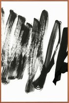 JUNIQE - Poster met kunststof lijst Black On White -30x45 /Wit & Zwart