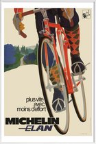 JUNIQE - Poster in kunststof lijst bike7 -40x60 /Oranje & Rood