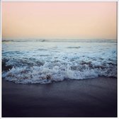 JUNIQE - Poster met kunststof lijst Crash into me -20x20 /Bruin &