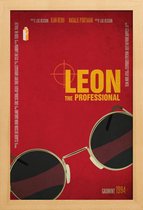 JUNIQE - Poster met houten lijst The professional -13x18 /Rood