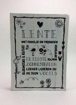 Tekstbord 30x40 cm rand Lente