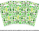 10x Uitdeelzakjes Cactus 16.5 x 25 cm - Cellofaan Plastic Traktatie Kado Zakjes - Snoepzakjes - Koekzakjes - Koekje - Cookie Bags Cactussen