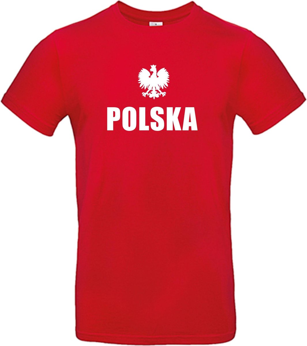 Polska - WK shirt - WK shirt - Voetbalshirts - Polen - Wit T-shirt korte mouw - Maat M - 100% Cotton