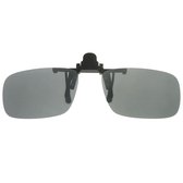 Polariserende Slim Grey Clip-On Opzetter Zonnebril Voorhanger Opzetbril Overzet Overzetzonnebril