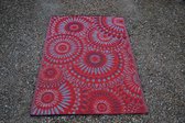 Buitenkleed 120 - 180 cm, roze / rood en blauw, Flower Power