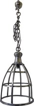 Mbc-Living - hanglamp Skeleton L - 50cm dia - 65cm hoog ( body ) - ruw nikkel - robuste stoer uitstraling