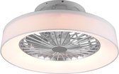 LED Plafondlamp met Ventilator - Plafondventilator - Trion Farali - 30W - Aanpasbare Kleur - Rond - Mat Wit - Kunststof - BSE