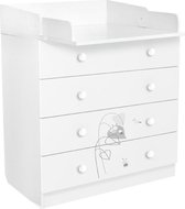 Polini Kindercommode - French Amis 1580 - Wit