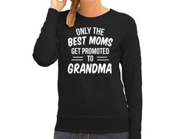 Only the best moms get promoted to grandma sweater zwart voor dames - Cadeau aanstaande oma XL