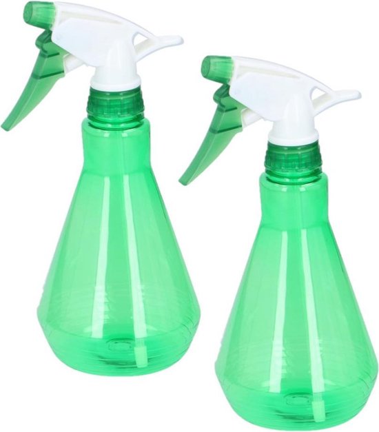 3x stuks plantenspuiten groen 500 ml kunststof - Waterverstuiver - Tuinartikelen