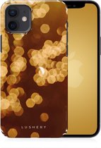 Lushery Hoesje - geschikt voor iPhone 12 Mini - Fashion Back Case Hoesje - Golden Bokeh