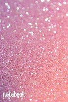 Notebook: Peachy Pink Purple & Blue Ombre Glitter-Inspired Cover