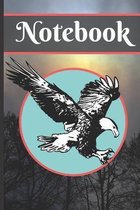Notebook: Flying Eagle Art Gift - Lined Notebook, 130 pages, 6 x 9