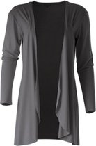 MOOI! Company - Espro los vallend vest - T-shirt materiaal - Zonder knopen -  T-shirt materiaal - Kleur Charcoal Grey - XXL
