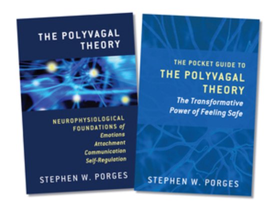 Twee boeken: 'The Polyvagal Theory' en 'The Pocket Guide to the Polyvagal Theory' van Stephen W. Porges.