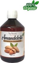 Amandel olie 500 ml – koudgeperst en ongeraffineerd – Biologisch - Pure Naturals
