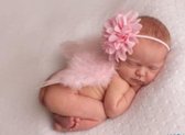 Engelenvleugels, fotoshoot, haarband, bloem, baby. newborn