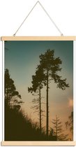 JUNIQE - Posterhanger The Forest II -30x45 /Oranje & Turkoois